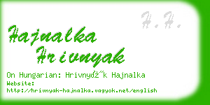 hajnalka hrivnyak business card